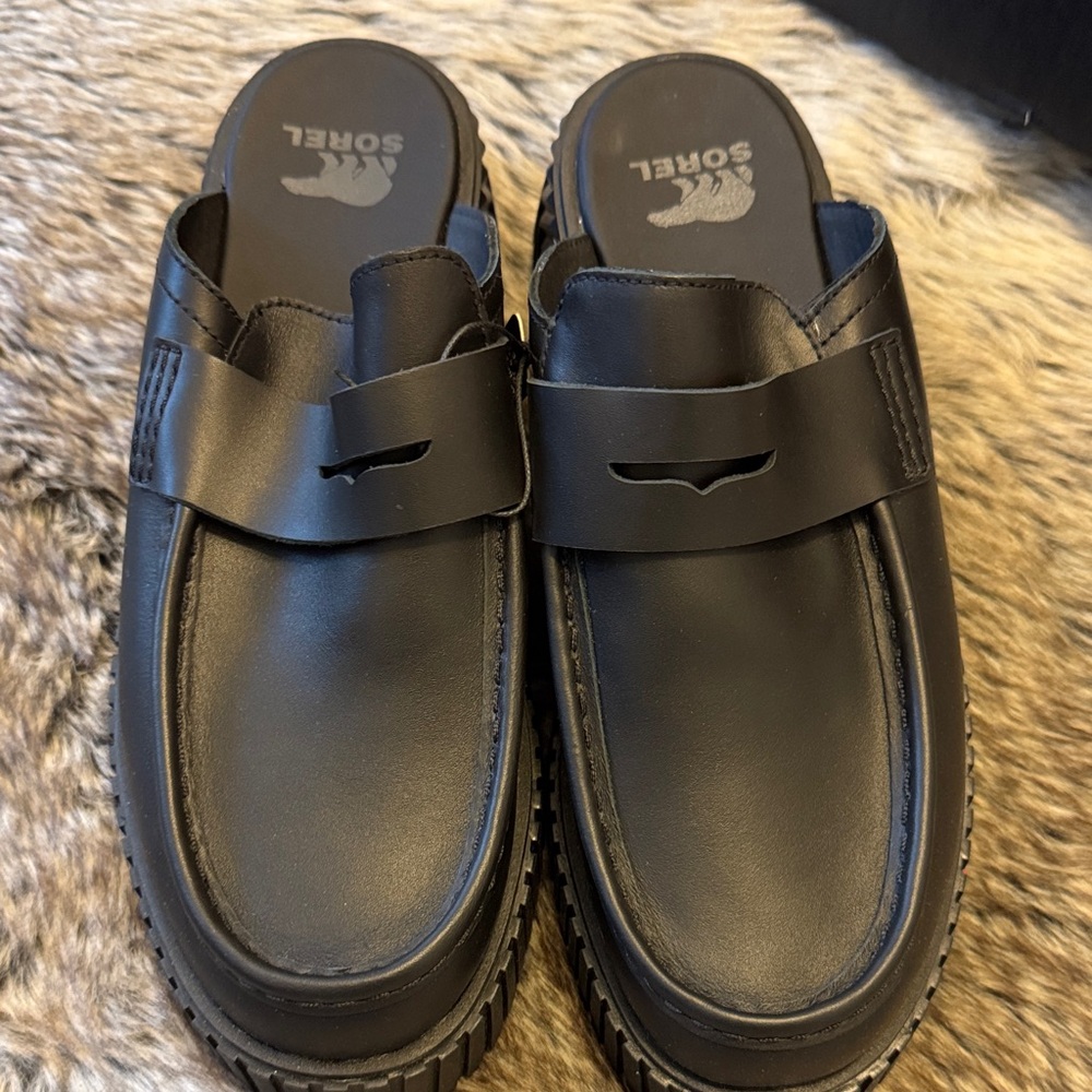 Sorel Classic Black Slip-On Loafers